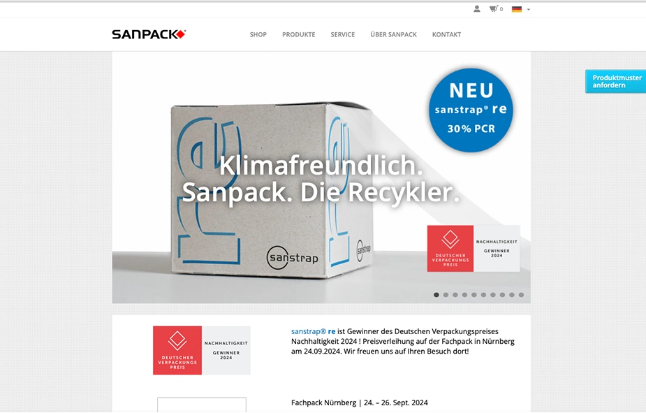 Alte SANPACK Website