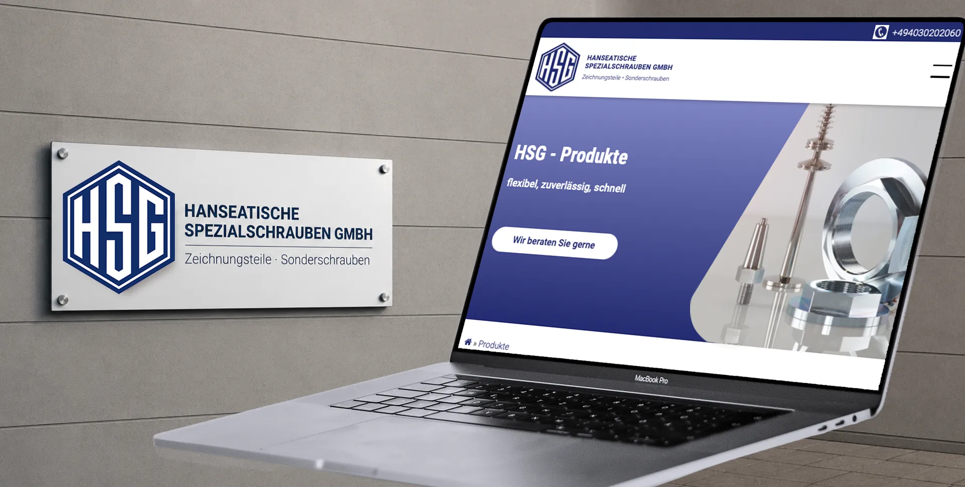 Neue HSG Website im Laptop