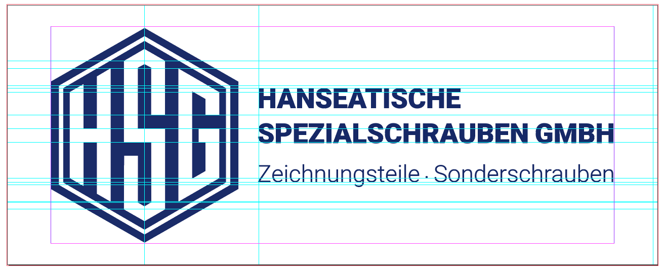 Konstruktionsraster der neuen HSG Bildmarke